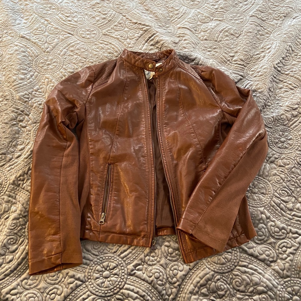 Bass Leather Bomber Coat